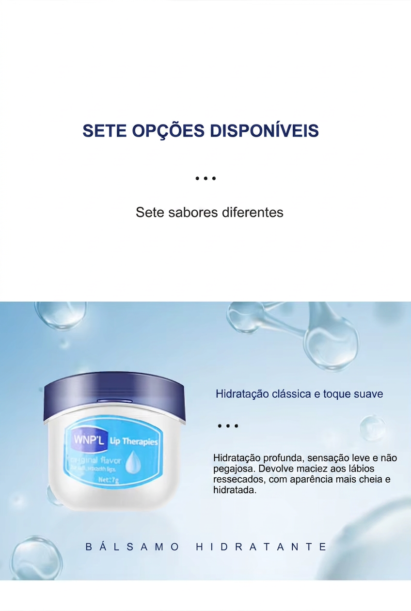 Sete opções de sabores